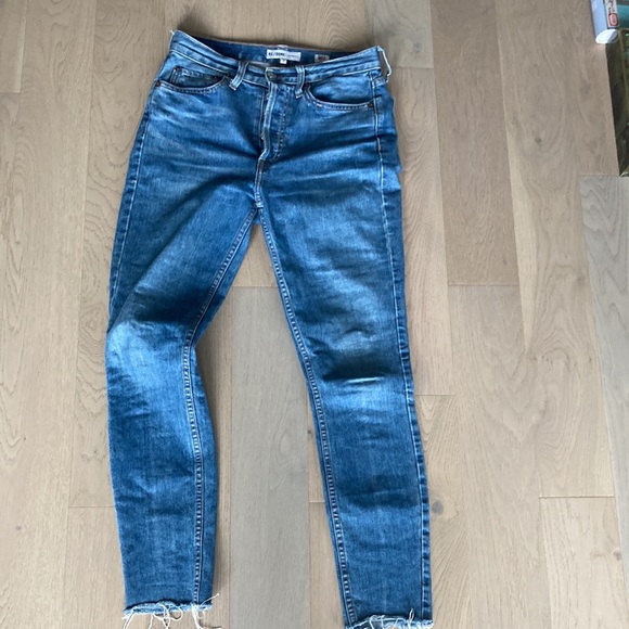 RE/DONE High Rise Ankle Crop Jeans - Picture 5 of 6